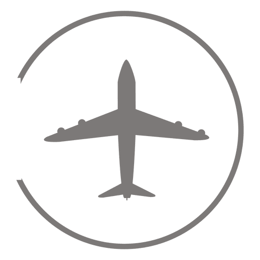 Airplane Circle Icon