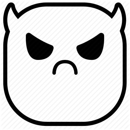 Angry, Demon, Devil, Emoji, Emoticon, Smiley Icon
