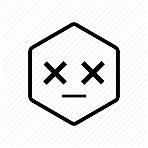 Dead, Die, Emoticon, Hexagon Icon