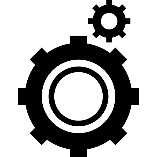 Cogwheels Couple Of Different Sizes Icons Free Download