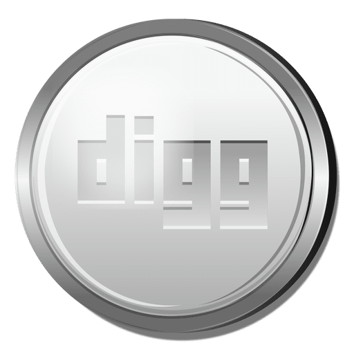 Digg Silver Circle Icon