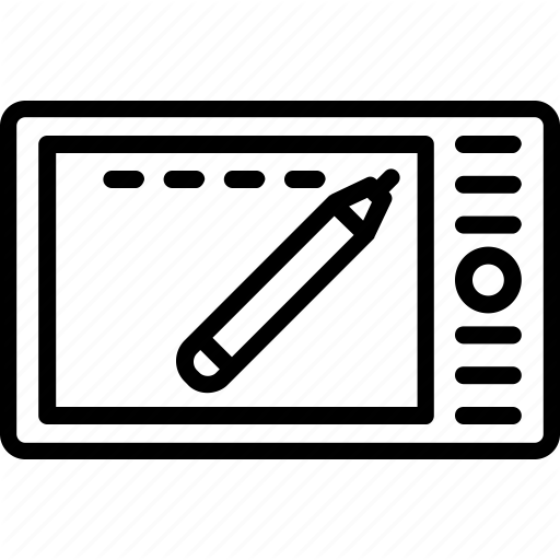 Design, Digital Art Board, Digital Drawing Tablet, Tablet, Wacom Icon
