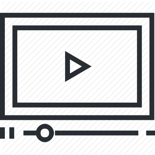 Digital, Line, Marketing, Movie, Social Media, Thin, Video Icon