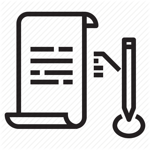 Business, Data, Financial, Paper, Pen, Signature Icon