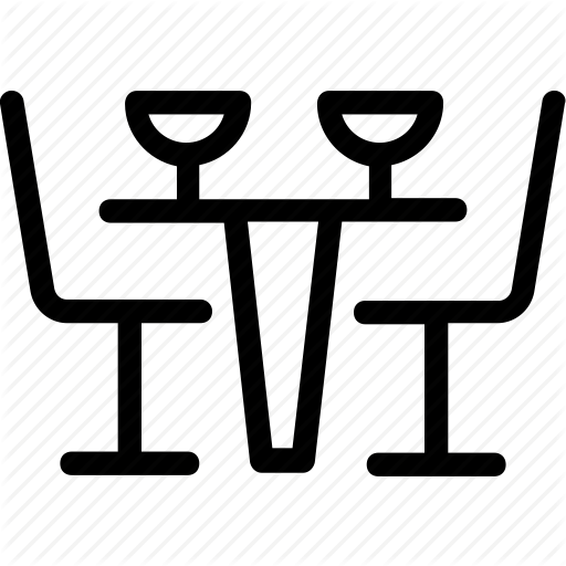 Cafe, Chairs, Dining Table, Restaurant, Table Icon