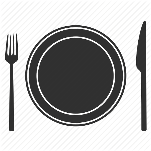 Dinner, Food, Fork, Knife, Plate, Restaurant, Travel Icon