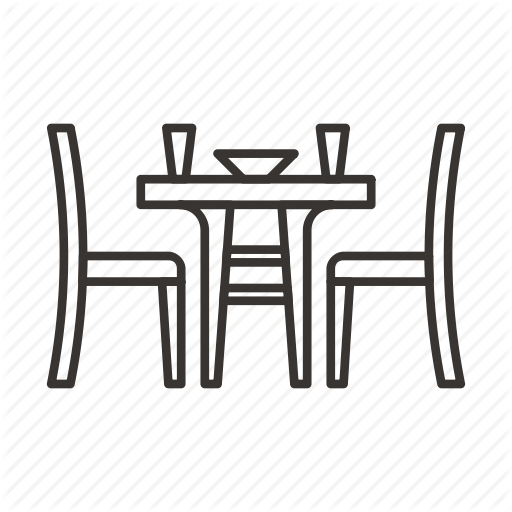 Chair, Desk, Dinner, Furniture, Kitchen, Table Icon