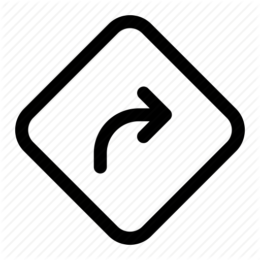 Board, Directions, Right, Road, Sign, Turn Icon