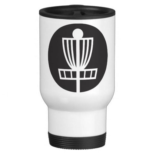 Disc Golf Pole Hole Basket Icon Travel Mug Custom