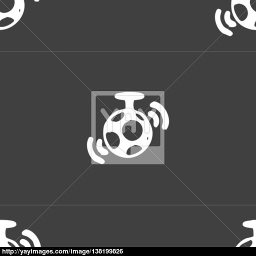 Mirror Ball Disco Icon Sign Seamless Pattern On A Gray Background