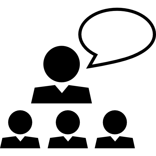 Teacher Talking To A Group Icons Free Download