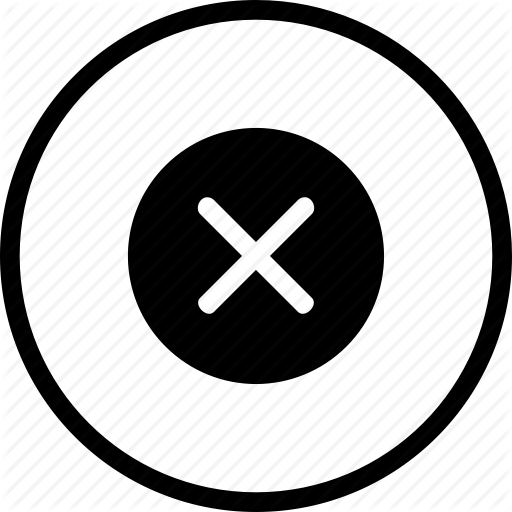 Cancel, Close, Delete, Discard, Dismiss, Exit, Remove Icon