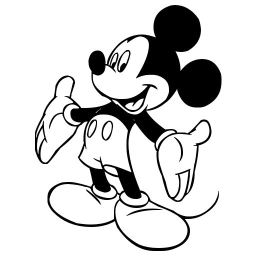 Black Mickey Mouse Icon