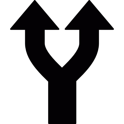 Split, Fork, Arrows, Divide, Division Icon