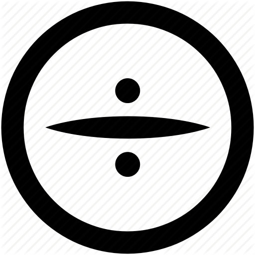 Circled, Divide, Divided, Division Icon