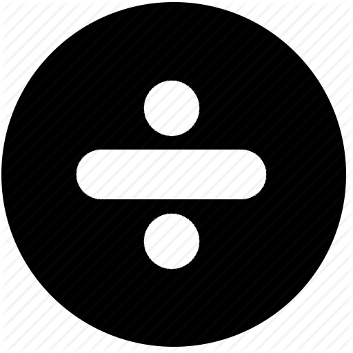 Calculator, Circle, Divide, Division, Math, Signs, Symbols Icon