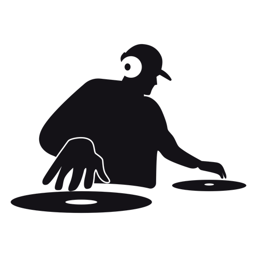 Dj Cartoon Silhouette