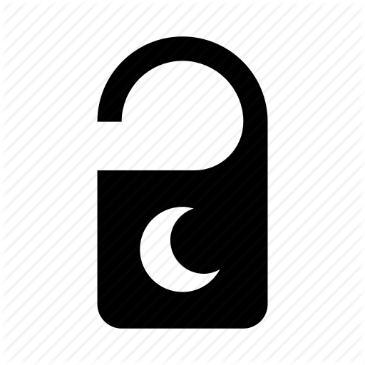 Do Not Disturb, Hotel, Label, Sleep Icon