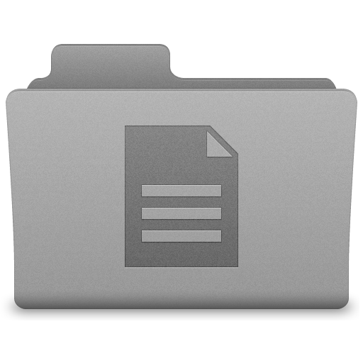 Grey Documents Folder Icon