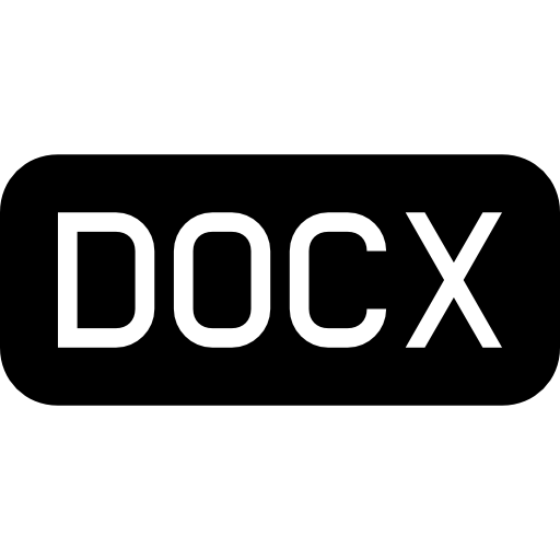 Docx Type Rounded Rectangular Black Solid Interface Symbol
