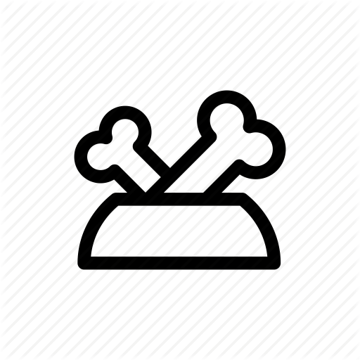 Bone, Dish, Dog, Eat, Food, Pet, Plate Icon