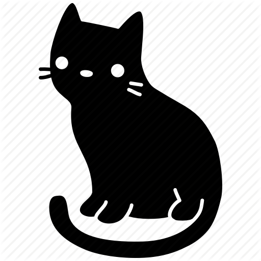 Black And White Clip Art Freeuse Library Cat Huge Freebie