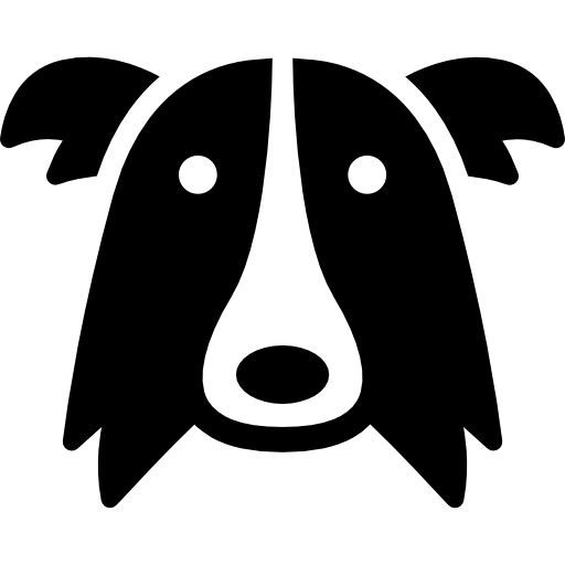 Border Collie Dog Head Free Vector Icons Designed