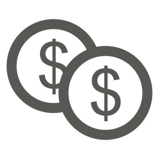 Dollar Coins Flat Icon
