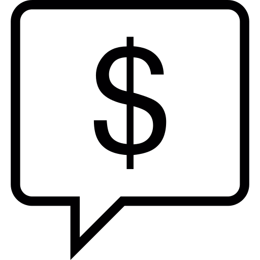 Dollar Sign In Speech Bubble Png Icon