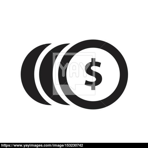 Coins With Dollar Sign Simple Icon On White Background Vector