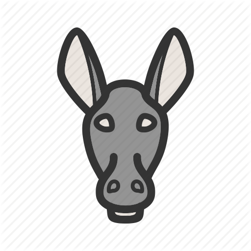 Animal, Donkey, Donkeys, Face, Farm, Mammal, Rural Icon