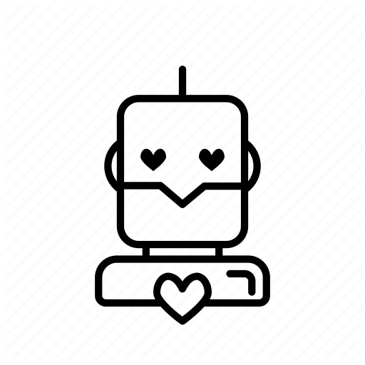 Bot, Chatbot, Love, Machine Learning Icon