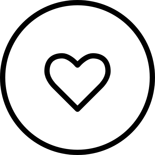 Like Heart Circular Outlined Button