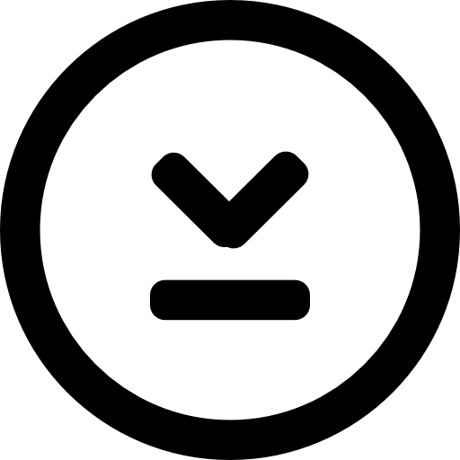 Down Arrow In A Circle