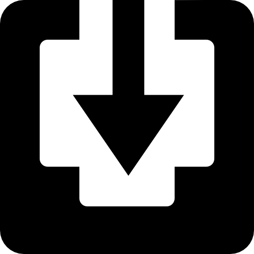 Down Arrow In A Square Icons Free Download