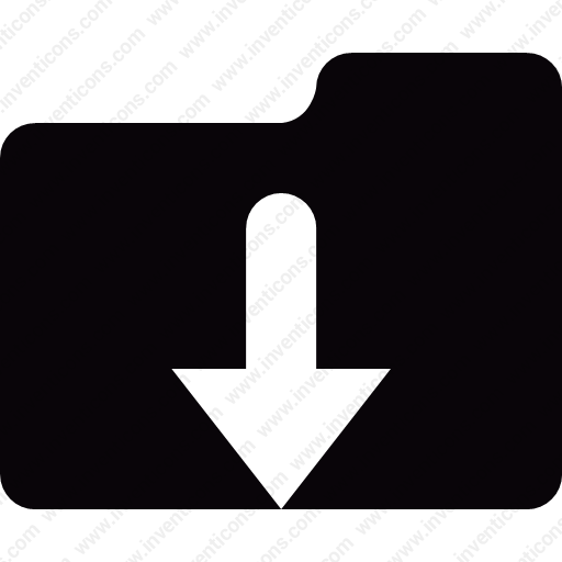 Download Folder,interface,downloading,silhouette Icon Inventicons