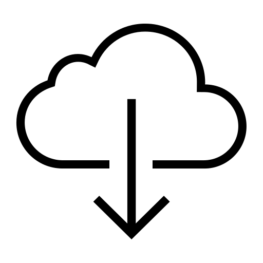 Cloud Download Outline Icon Iconshow