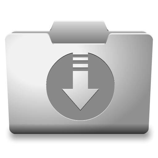 White Downloads Icon