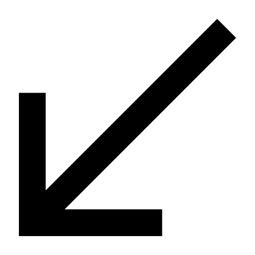 Diagonal Left Down Arrow Symbols Icons Free Icons Download