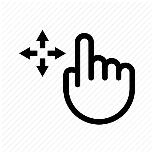 Arrow, Drag, Drop, Hand, Move, Navigation, Pointer Icon