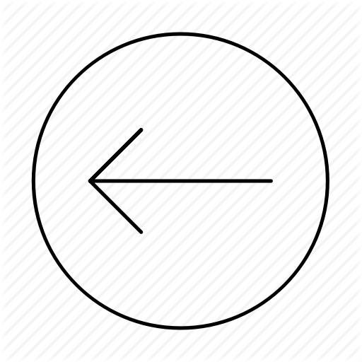 Across, Arrow Left, Circle, Direction, Left, Previous, Turn Left Icon