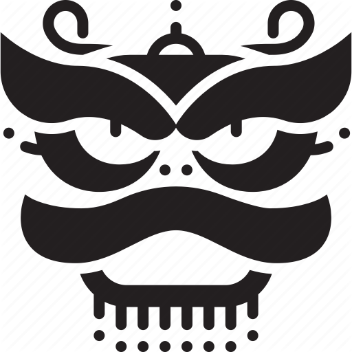 Chinese, Dragon, Head, Lion Icon