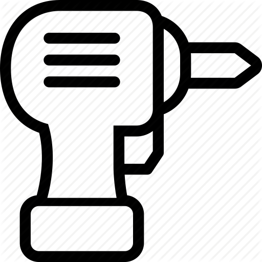 Construction, Drill, Machine, Tool Icon
