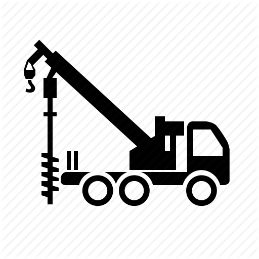 Building, Crane, Drilling, Machine, Special, Vehicle Icon