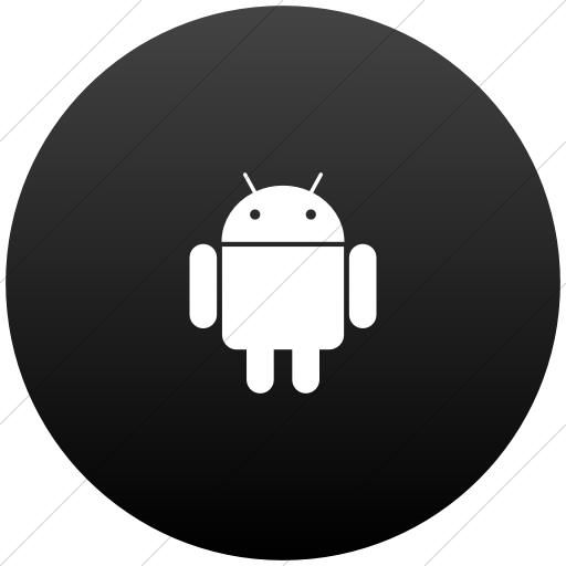 Flat Circle White On Black Gradient Foundation Social