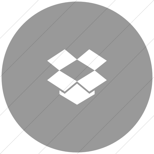 Flat Circle White On Light Gray Foundation Social