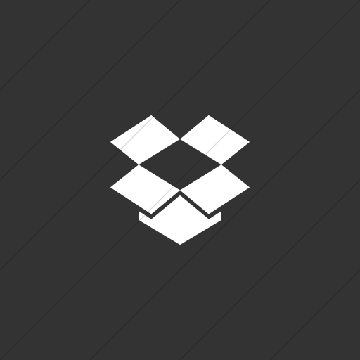 Flat Square White On Dark Gray Foundation Social