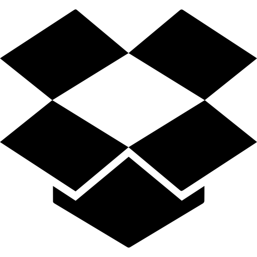 Dropbox Logo Black Silhouette Icons Free Download