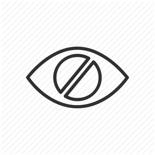 Blind, Can Not See, Eye With Slash, Hidden, Hide, Private, Secured