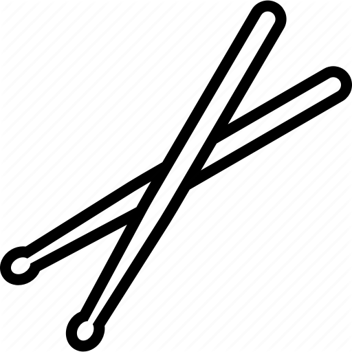 Drum, Drumstick, Drumsticks, Instrument, Musical, Stick, Sticks Icon